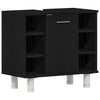 Baderomsinnredningssett med hylle 3 pcs Svart 30 x 30 x 99.5 cm