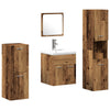 Baderoms møbelsett Veggmontert 4 pcs Gamle tre 30 x 30 x 130 cm