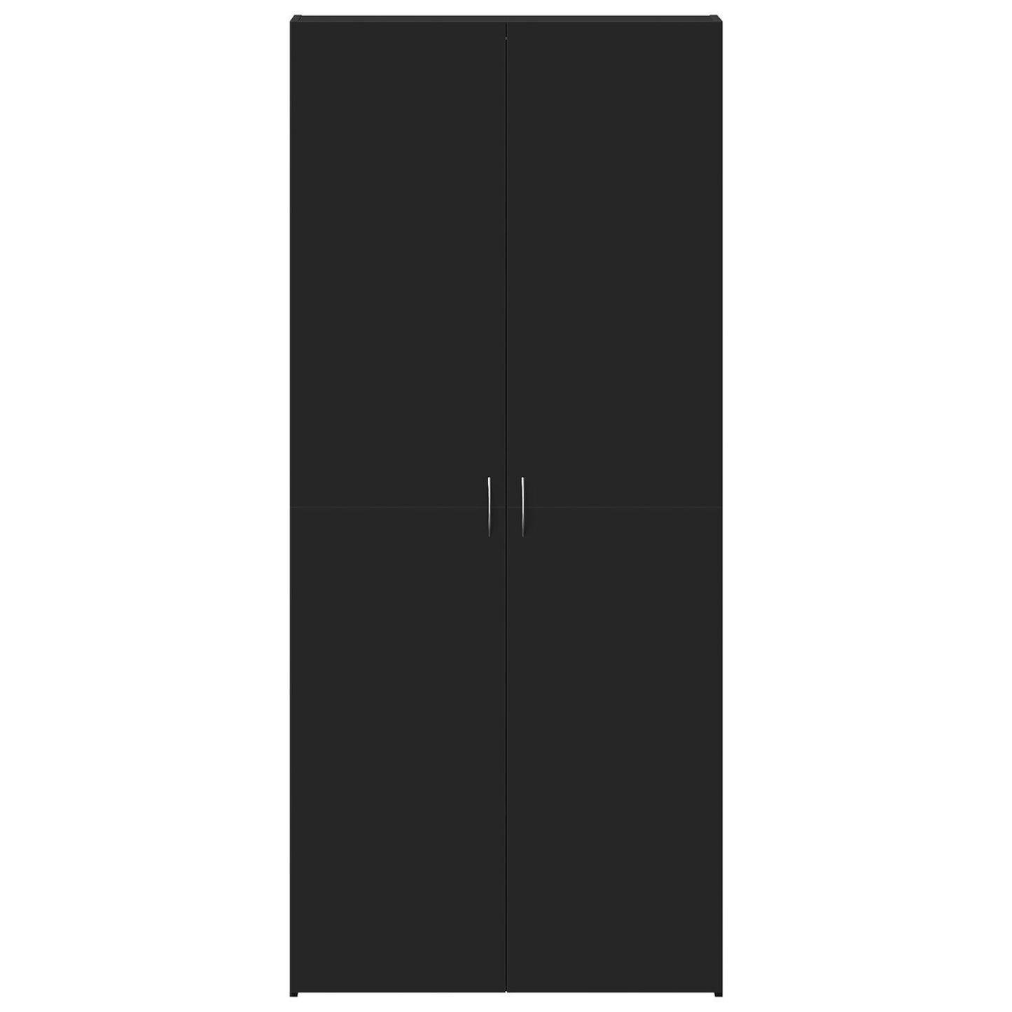 Sko Skap med hylle Svart 80 x 35,5 x 180 cm Konstruert tre