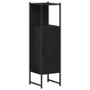 Baderomsinnredningssett med dør 3 pcs Svart 33 x 33 x 120.5 cm
