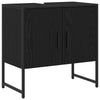 Baderomsinnredningssett med dør 3 pcs Svart 33 x 33 x 102.5 cm
