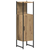 Baderomsinnredningssett med dør 3 pcs Brun 33 x 33 x 120.5 cm