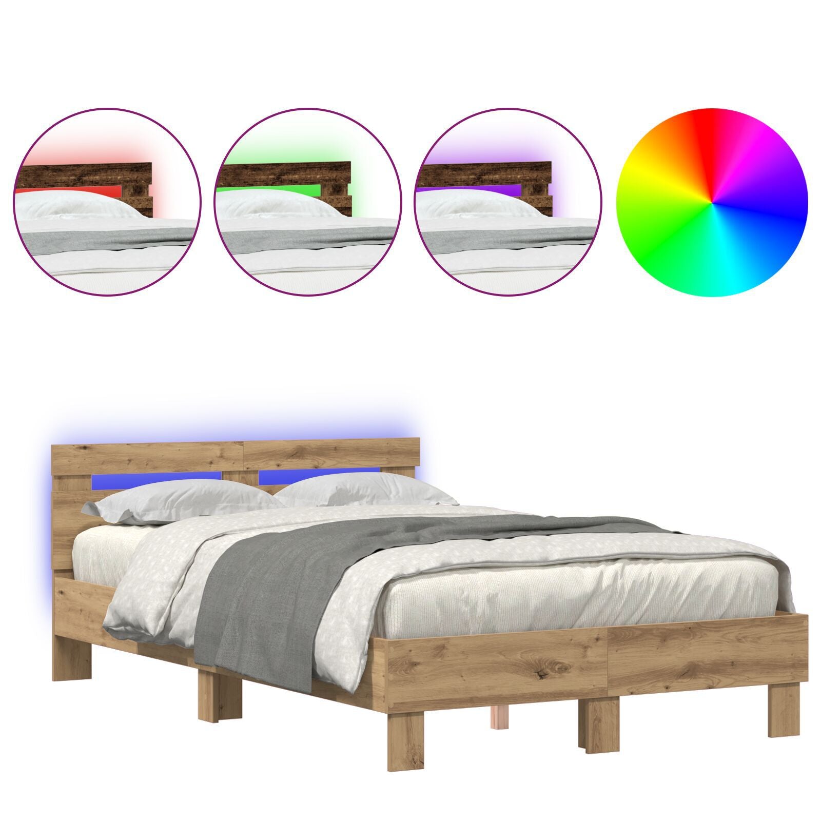 Sengestamme artisan eik 120 x 190 cm Konstruert tre