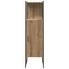 Baderomsinnredningssett med dør 3 pcs Brun 33 x 33 x 102.5 cm