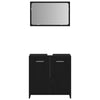 Baderomsmøbler Veggmontert 3 pcs Svart Eik 30 x 30 x 183.5 cm