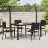 Hage Spisegruppe 5 pcs Svart 150 x 90 x 75 cm polyrotting