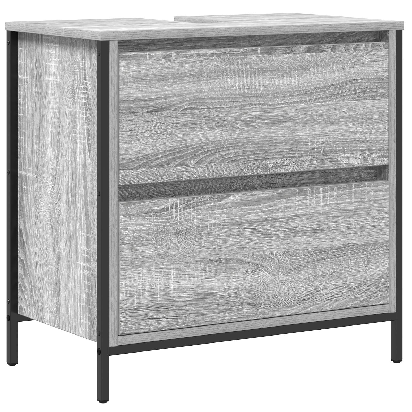 Baderomsinnredningssett med hylle 5 pcs Grå 76,5 x 35 x 95 cm