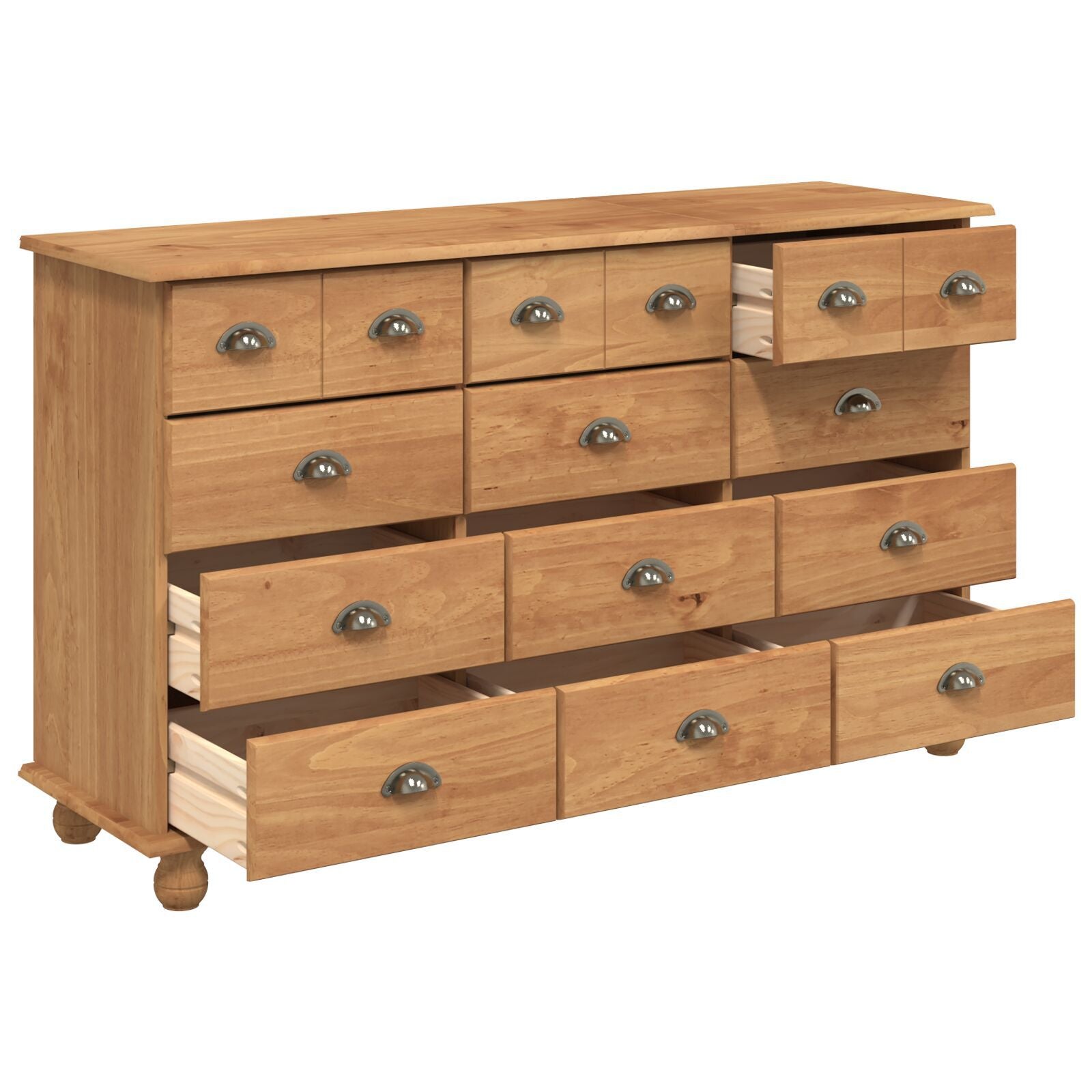 Skap med skuffer Brun 79 x 40 x 133.5 cm Massivt furutre