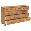 Skap med skuffer Brun 79 x 40 x 133.5 cm Massivt furutre