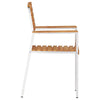 Hage Stol 2 pcs Brun 56 x 54.5 x 87cm Massivt teaktre