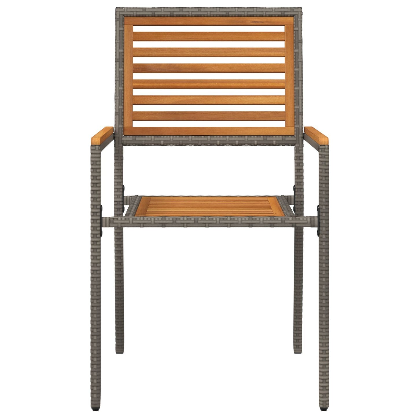 Hage stabelstoler 2 pcs Brun og Grå 54 x 56 x 90 cm
