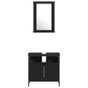 Baderomsinnredningssett 4 pcs Svart eik 33 x 33 x 185.5 cm
