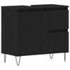 Bademøbelsett 3 pcs Svart Eik 30 x 30 x 190 cm Konstruert tre