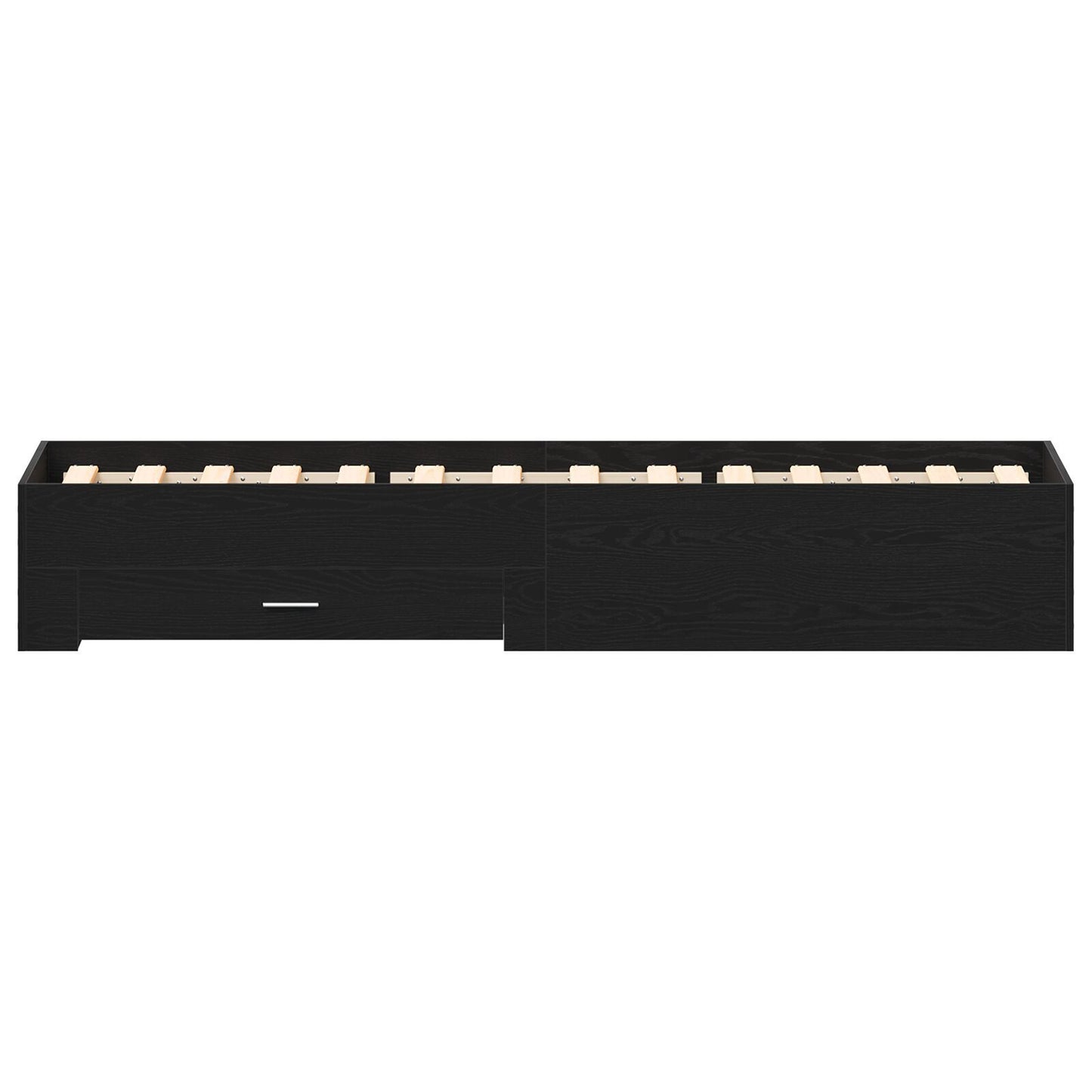 Sengestamme med skuff Svart Eik 90 x 200 cm Konstruert tre