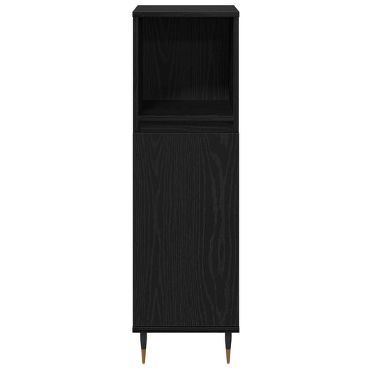 Baderomsinnredningssett 3 pcs Svart Eik 30 x 30 x 190 cm