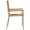 Hage stabelstoler 2 pcs Brun og Beige