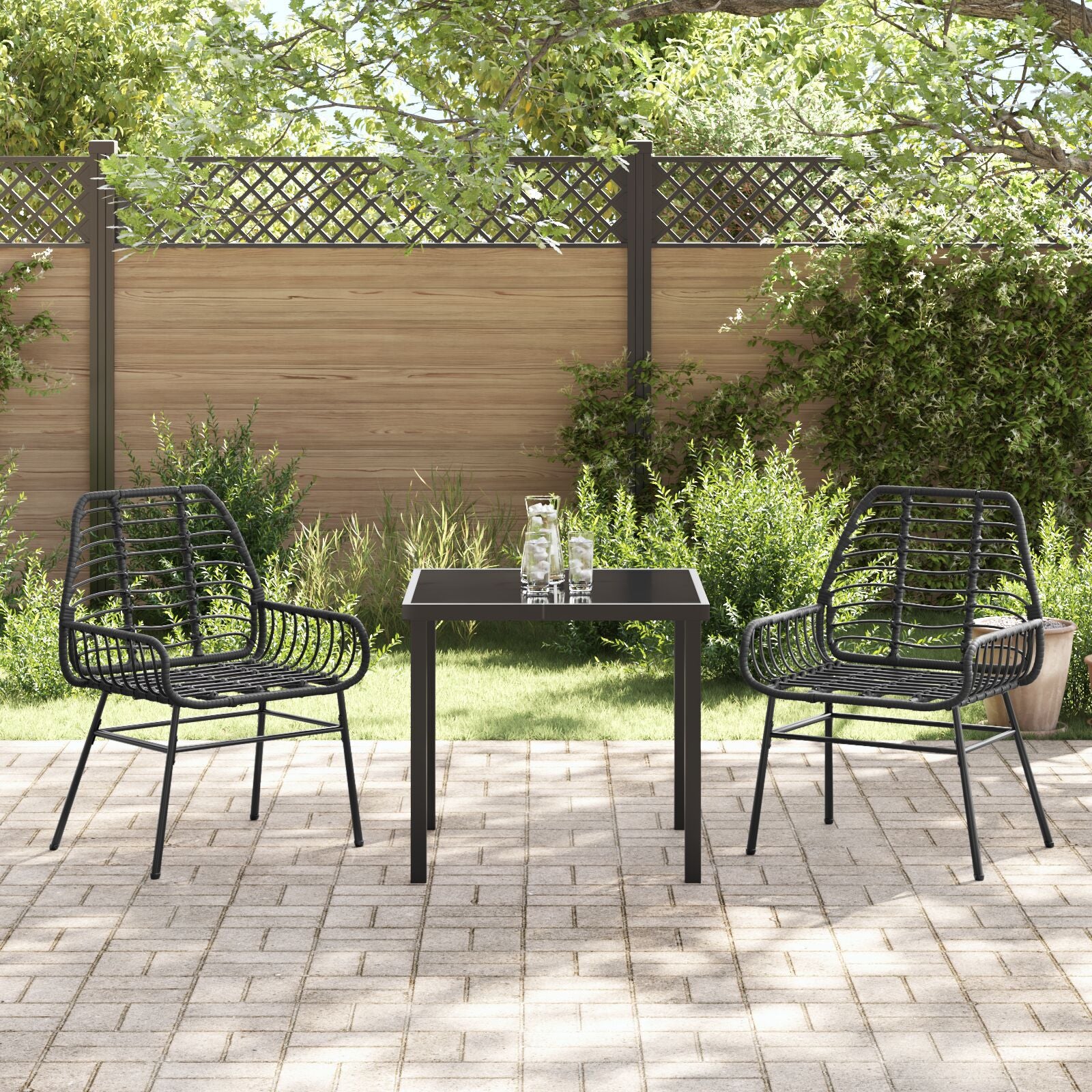 Hage Spisegruppe 5 pcs Brun polyrotting