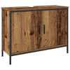 Baderomsinnredningssett med dør 4 pcs Brun 33 x 33 x 185.5 cm
