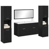 Badmøbelsett 4 pcs Svart Eik 41 x 38.5 x 46 cm Konstruert tre