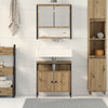 Baderomsinnredningssett med lagring 2 pcs Brun 60 x 30 x 60 cm