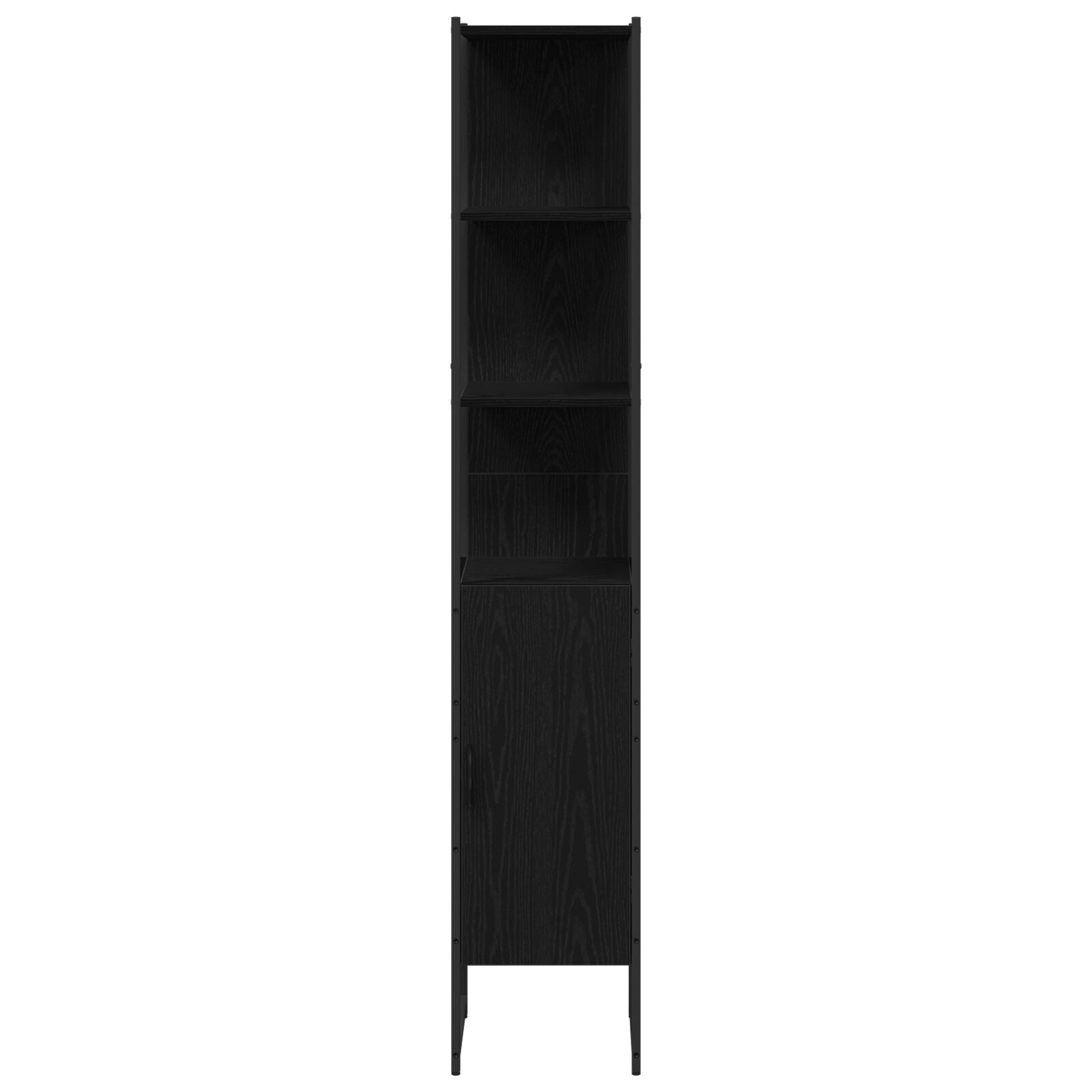Baderomsinnredningssett 3 pcs Svart eik 33 x 33 x 185.5 cm