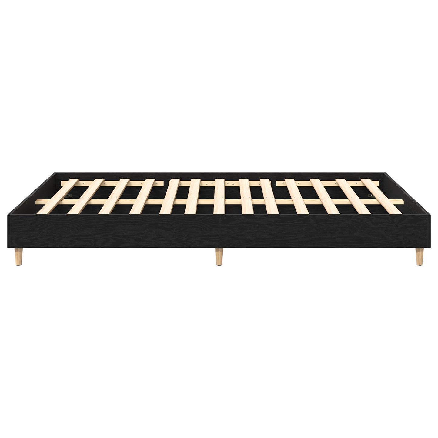 Sengestamme Svart Eik 203 x 143 x 25 cm Konstruert tre