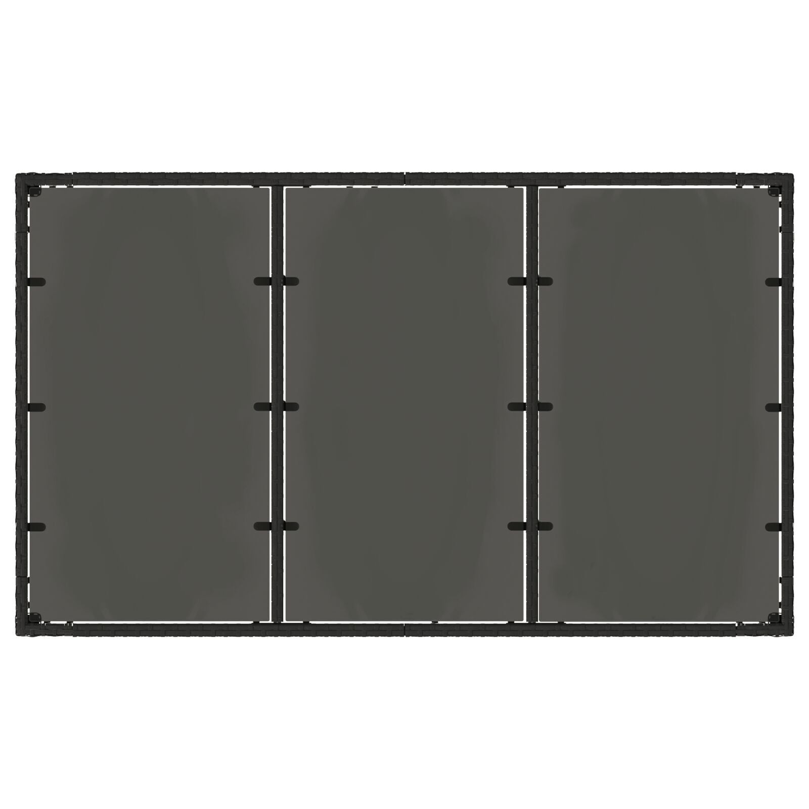 Hage Spisegruppe 5 pcs Svart 150 x 90 x 75 cm polyrotting