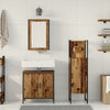 Baderomsinnredningssett med dør 3 pcs Brun 33 x 33 x 120.5 cm