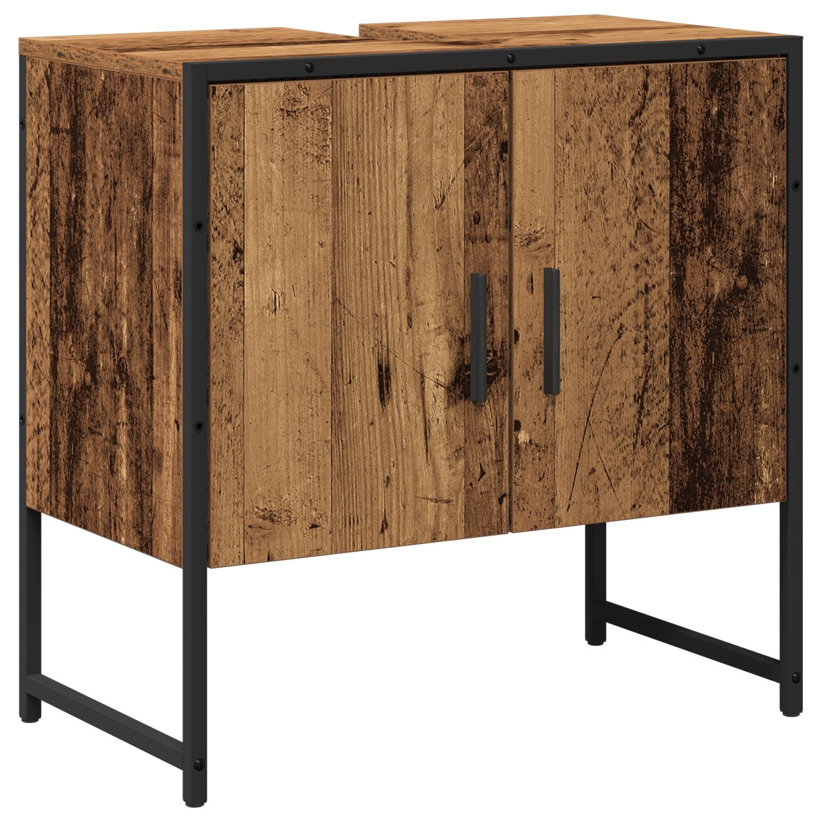 Baderomsinnredningssett med lagring 2 pcs Brun 60 x 33 x 60 cm