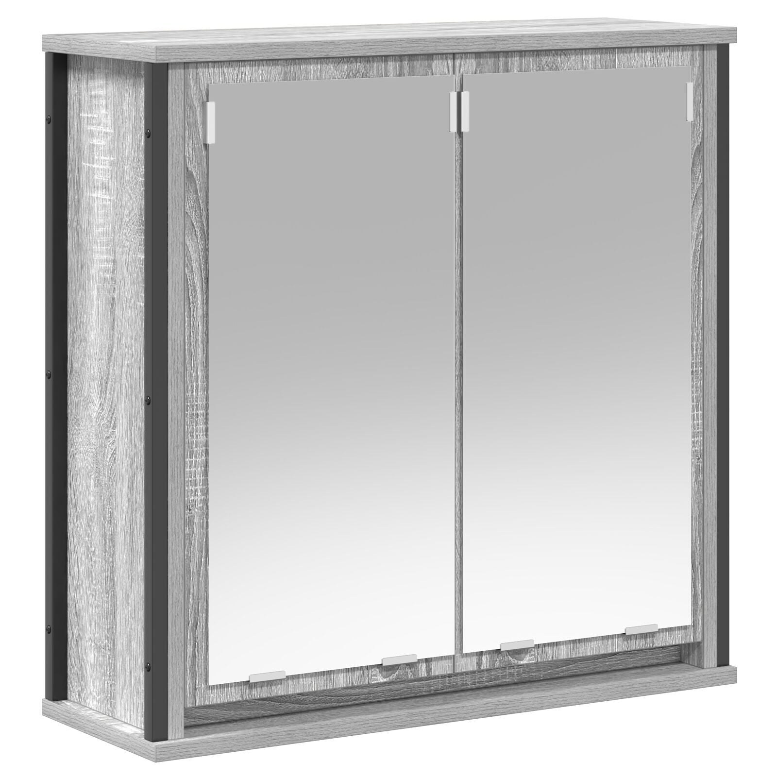 Baderomsinnredningssett med hylle 5 pcs Grå 76,5 x 35 x 95 cm