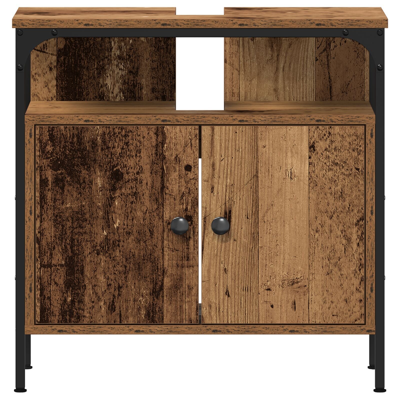 Baderomsinnredningssett med lagring 2 pcs Brun 60 x 30 x 60 cm