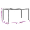 Hage Spisegruppe 5 pcs Svart 150 x 90 x 75 cm polyrotting