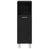 Baderomsinnredningssett med hylle 3 pcs Svart 30 x 30 x 99.5 cm