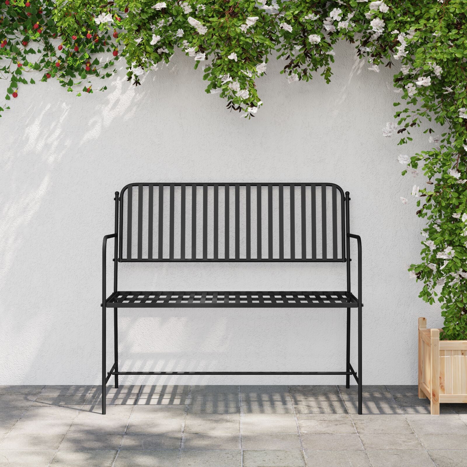 Hagebenk Svart 104 x 54 x 93 cm Stål