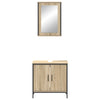 Baderomsinnredningssett med hylle 2 pcs Brun 60 x 30 x 60 cm