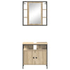 Baderomsinnredningssett med hylle 2 pcs Brun 60 x 30 x 60 cm