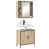 Baderomsinnredningssett med hylle 2 pcs Brun 60 x 30 x 60 cm