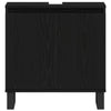 Baderomsinnredningssett med dør 3 pcs Svart 30 x 30 x 190 cm