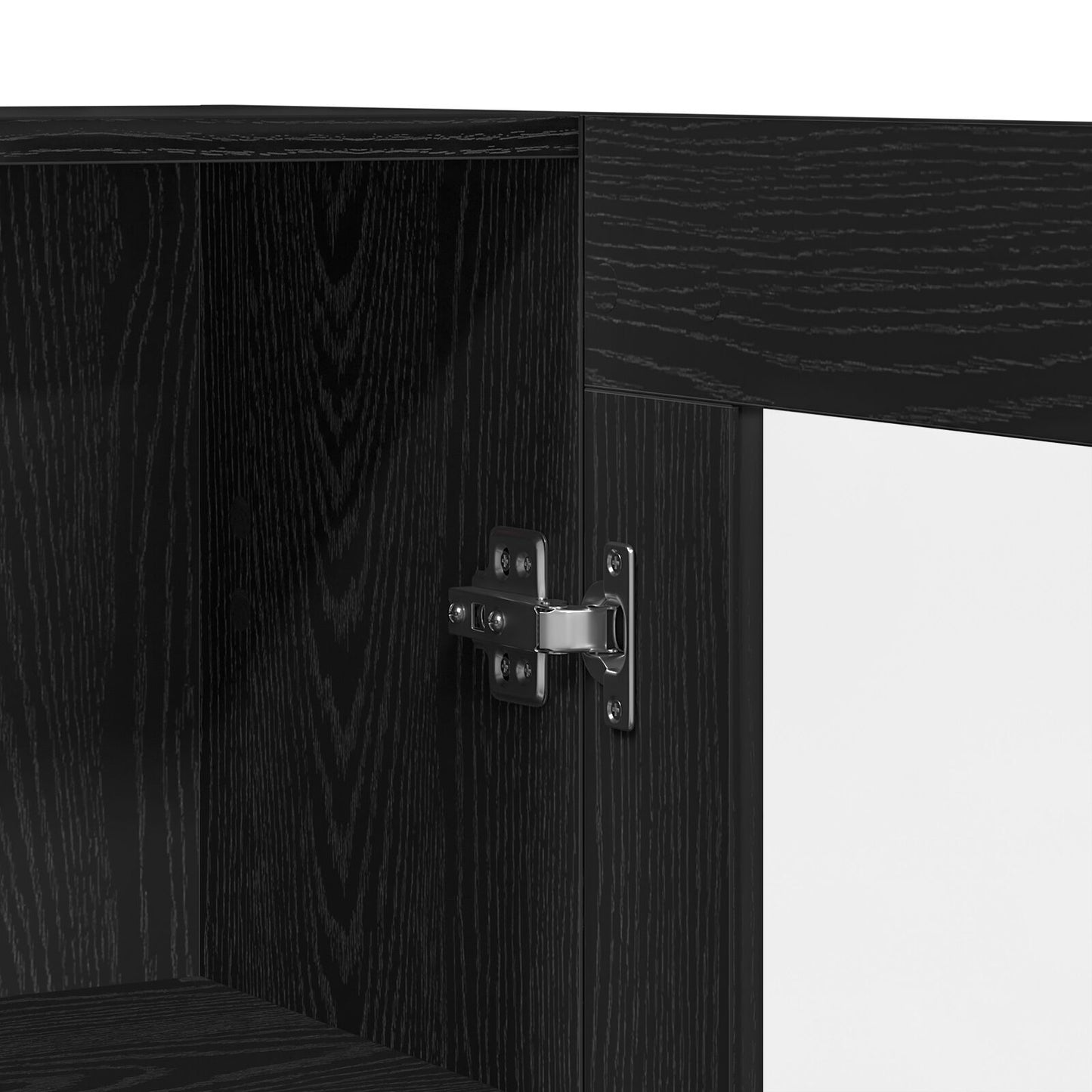 Bokskap 4 nivåer 82,5 x 30,5 x 150 cm Konstruert tre Svart Eik