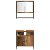 Baderomsinnredningssett 4 pcs Gammelt tre 33 x 33 x 185.5 cm