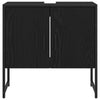Baderomsinnredningssett med dør 3 pcs Svart 33 x 33 x 102.5 cm