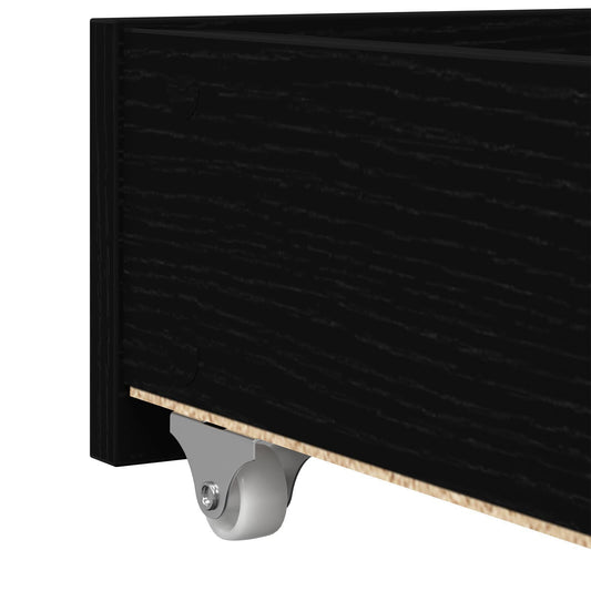 Seng med hodegjerde Svart Eik 75 x 190 cm Konstruert tre