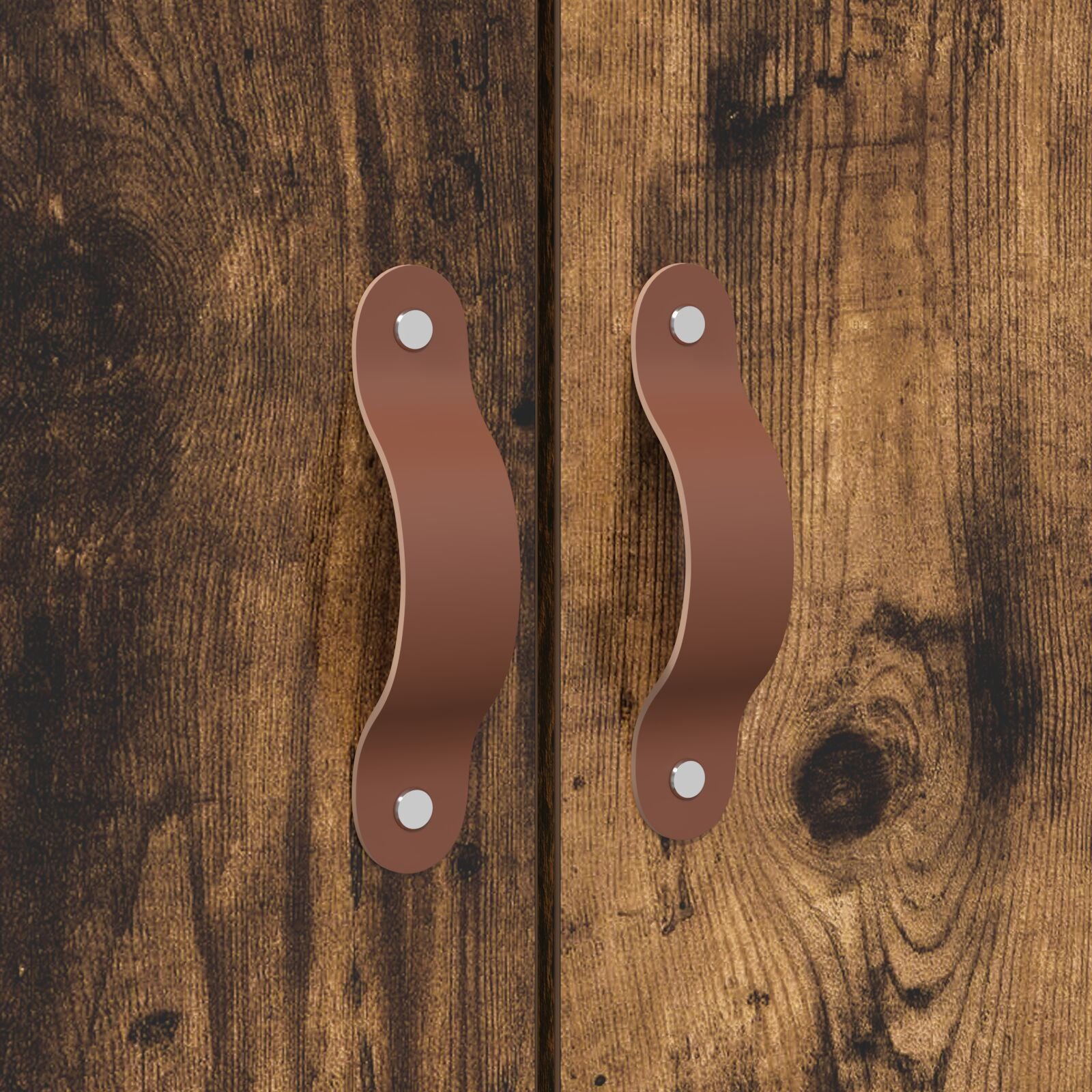 Seng med lagring Røkt eik 180 x 200 cm Konstruert tre