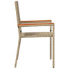 Hage stabelstoler 2 pcs Krem og brun PE rattan, solid akasietre