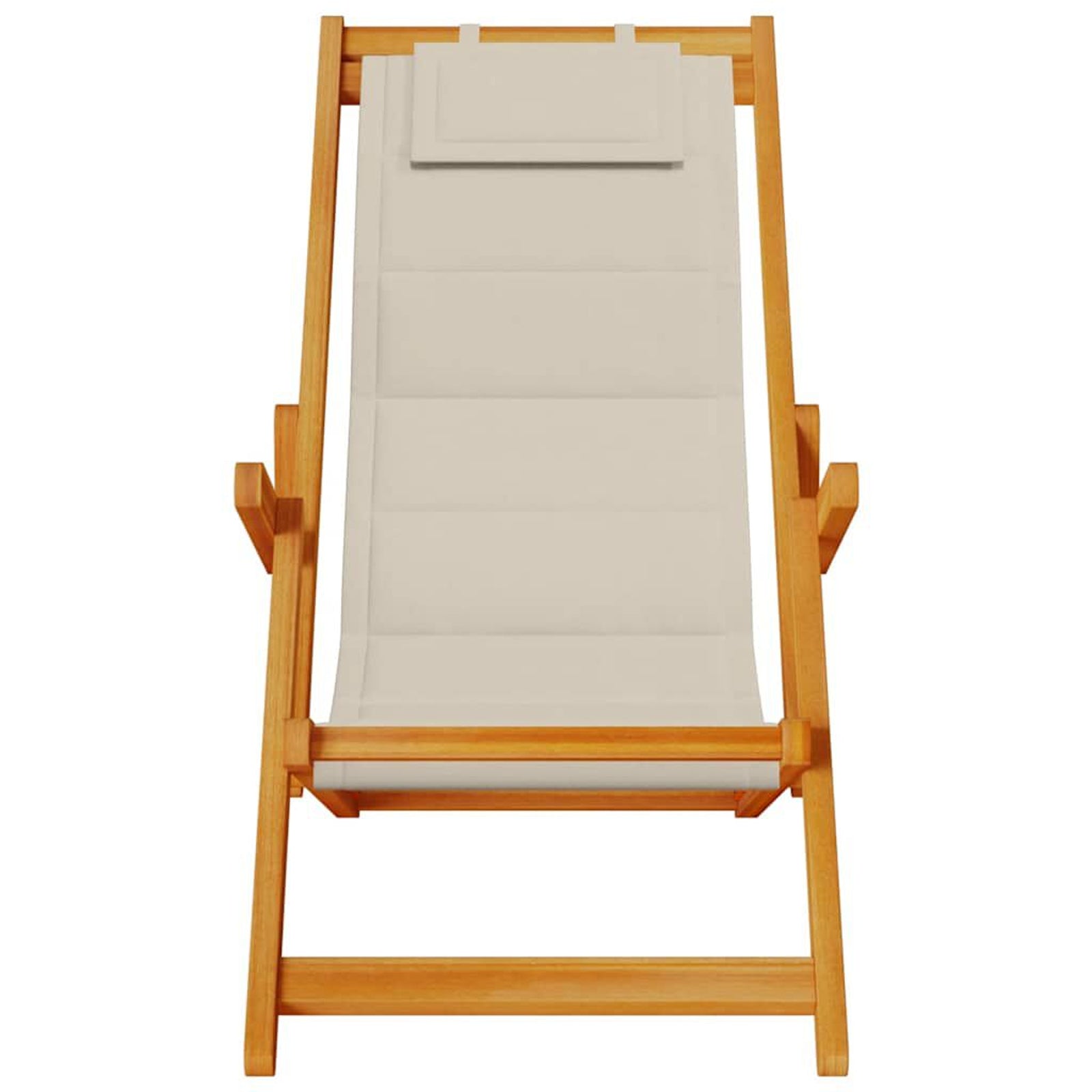 Strandstol 2 pcs Brun 61.5 x 123 x 82cm Massivt akasietre