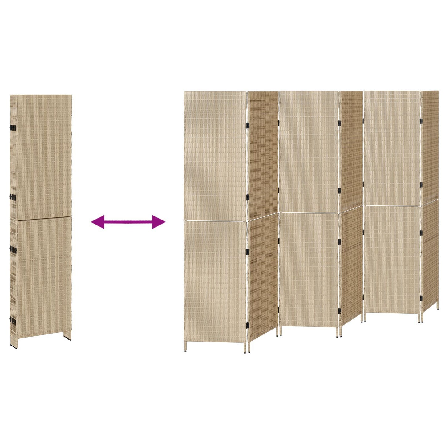 Romdeler Beige 292 x 180 cm polyrotting