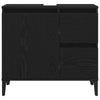 Baderomsinnredningssett med skuff 3 pcs Svart 30 x 30 x 180 cm