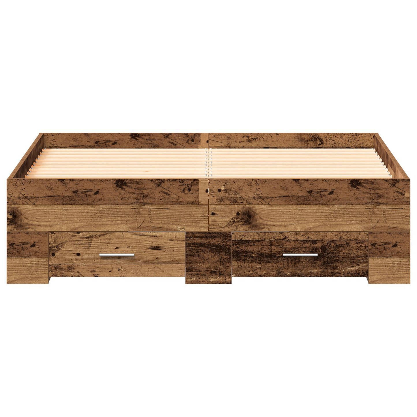 Sengestamme med skuff Gamle tre 120 x 190 cm Konstruert tre