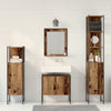 Baderomsinnredningssett med dør 4 pcs Brun 33 x 33 x 185.5 cm