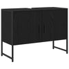 Baderomsinnredningssett med dør 3 pcs Svart 33 x 33 x 102.5 cm